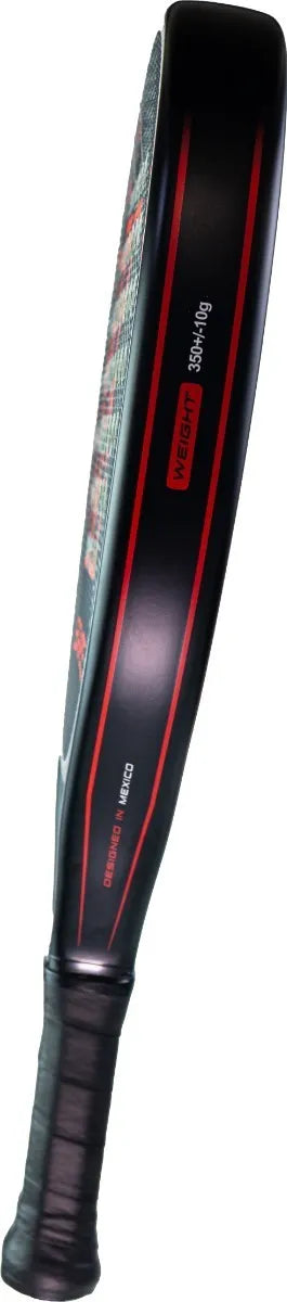 Empuñadura de cuero natural de la pala Baxdel BX-1 Roja