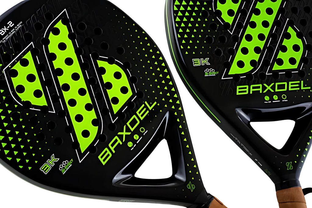 Detalle del núcleo EVA firme de alta densidad de la pala Baxdel BX-2 para potencia y precisión.