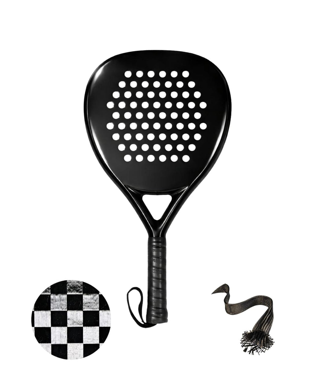 Pala de pádel White Label Carbono 12K sin diseño, caras de carbono 12K,
molde híbrido y peso aproximado de 340 g