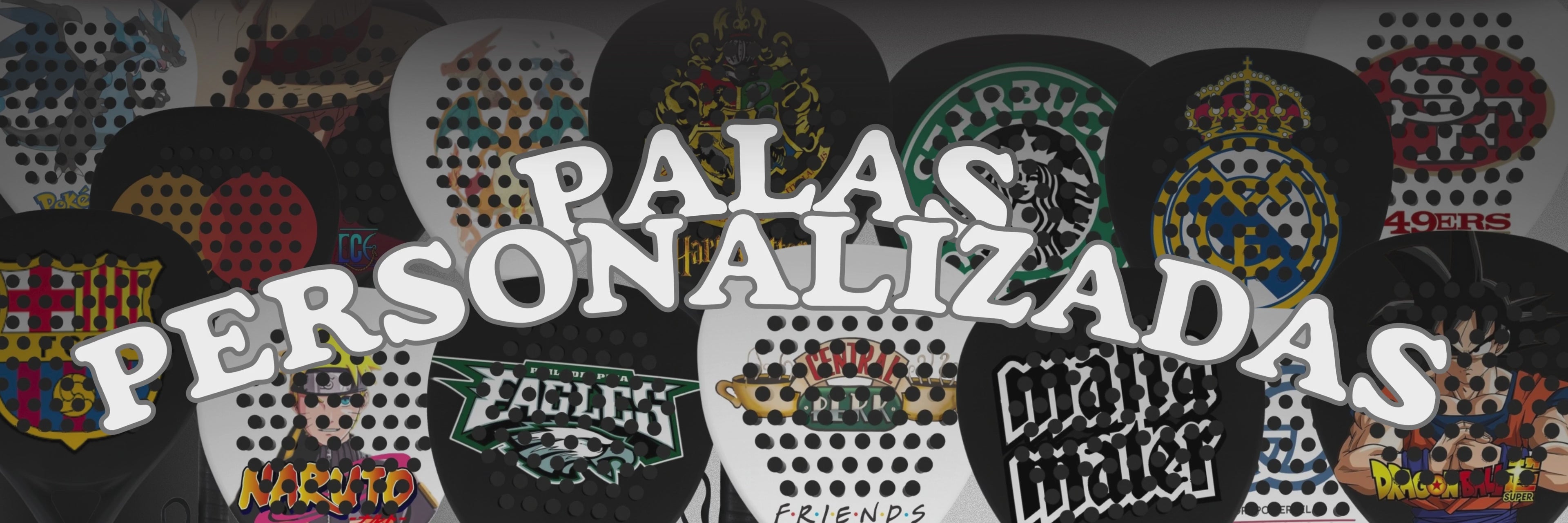 Pala personalizada Baxdel fondo blanco y Negro